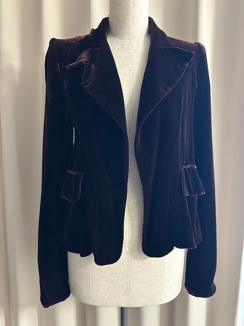 YSL rive gauche フランス製 ベロアJK 36