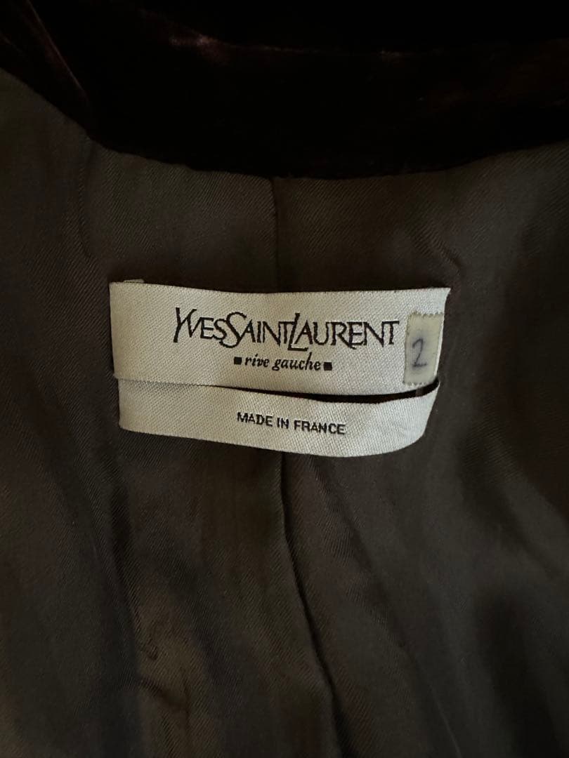 YSL rive gauche フランス製 ベロアJK 36