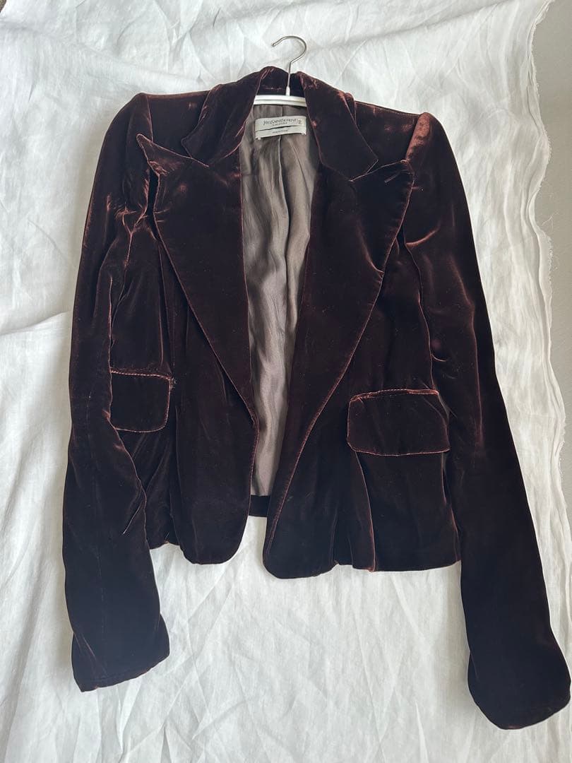 YSL rive gauche フランス製 ベロアJK 36