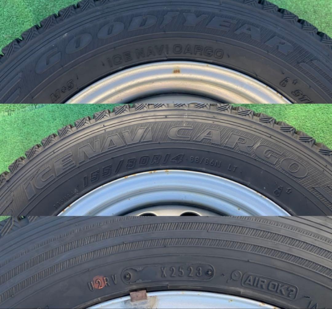 14 インチ ス チールホイール& GOOD YEAR 155/80R14