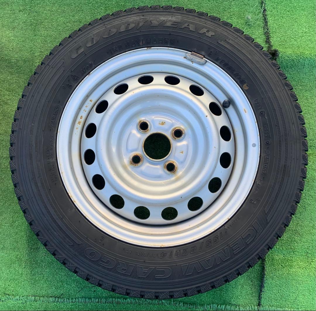14 インチ ス チールホイール& GOOD YEAR 155/80R14