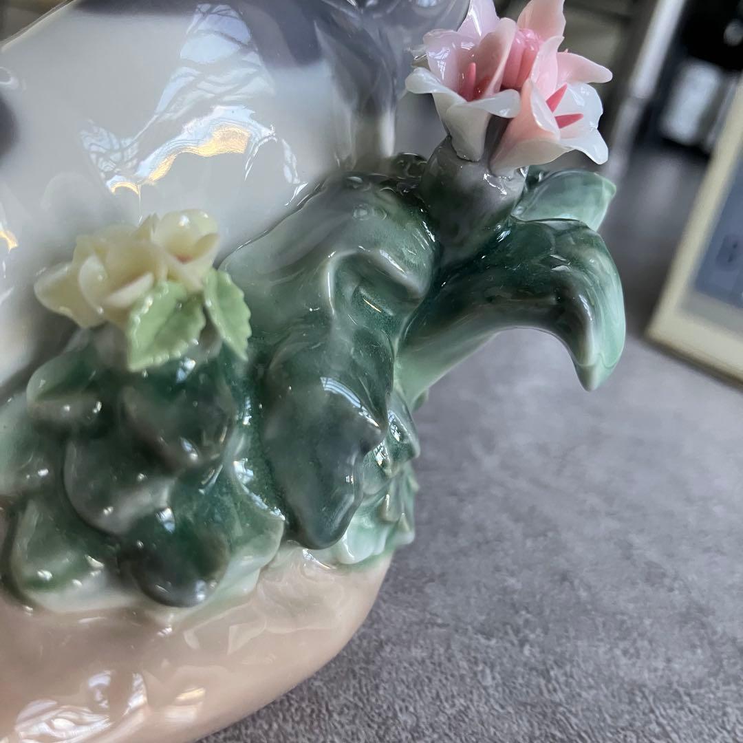 廃番希少 リヤドロ LLADRO 01442 猫とカエル にらみ合い　 箱付き