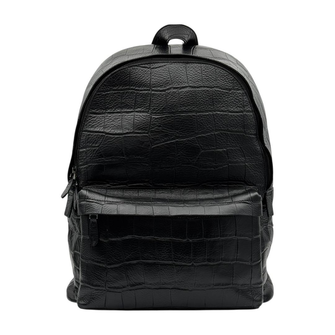 【未使用品】ペッレモルビダ クロコ型押し リュックサック バックパック 黒