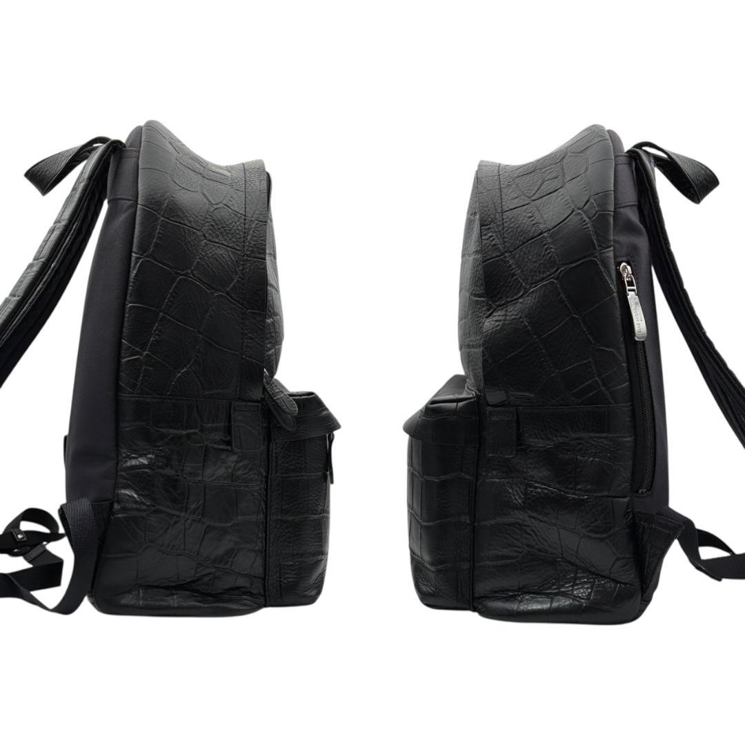 【未使用品】ペッレモルビダ クロコ型押し リュックサック バックパック 黒