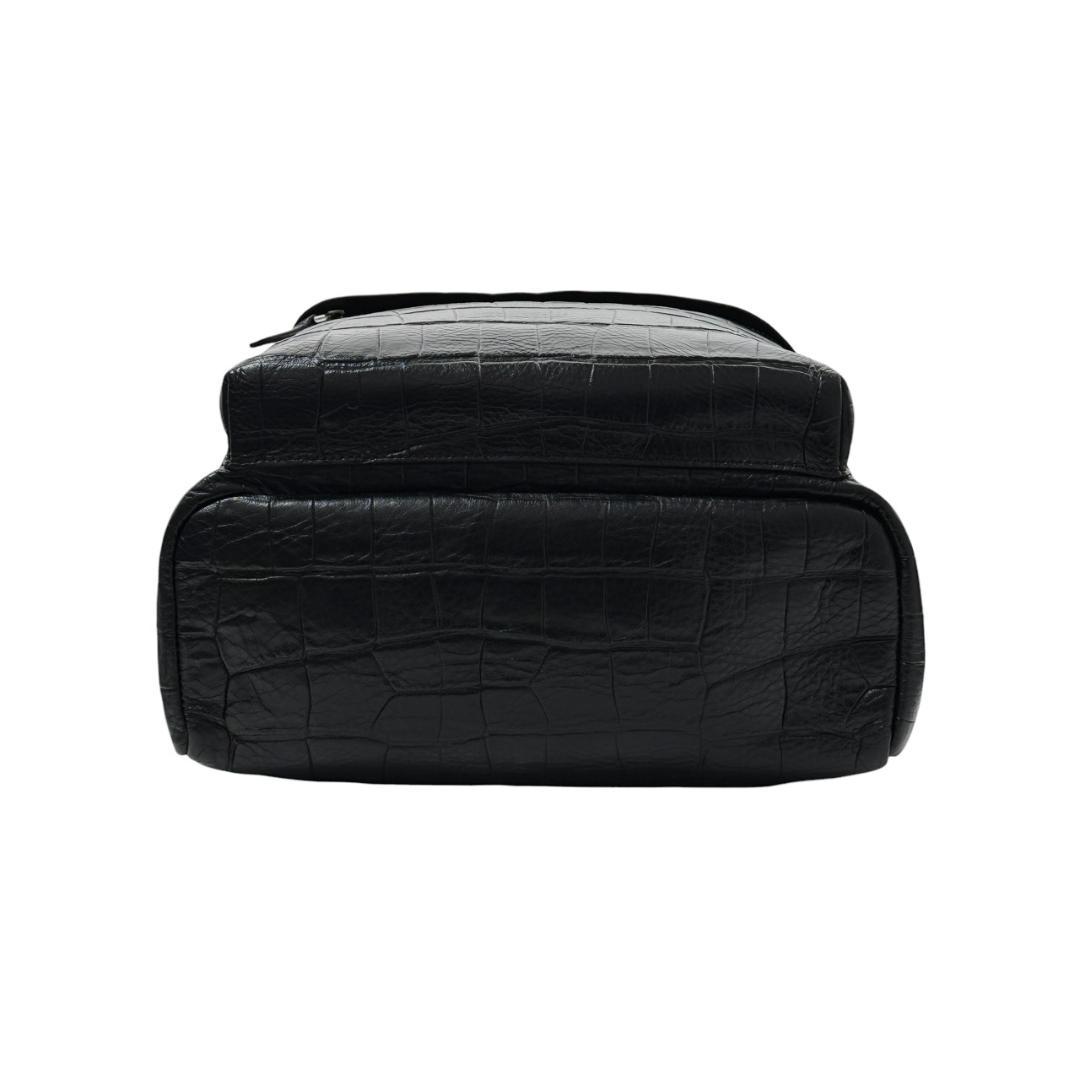 【未使用品】ペッレモルビダ クロコ型押し リュックサック バックパック 黒