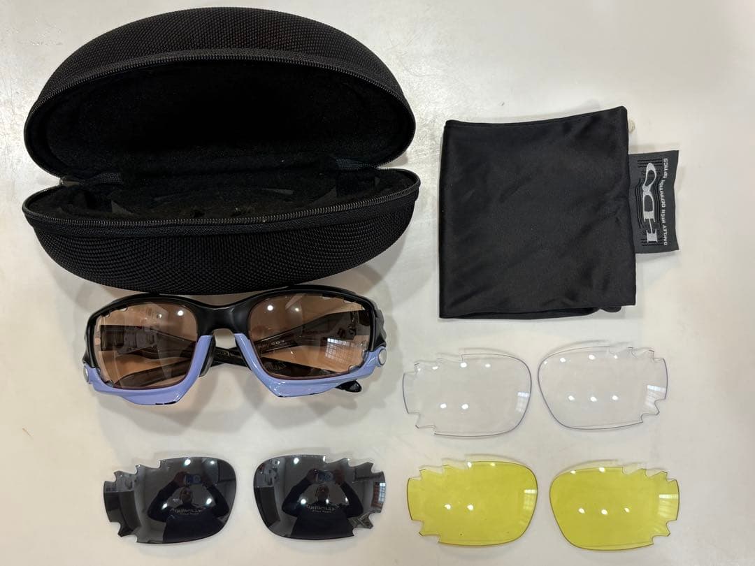 OAKLEY カスタムJAWBONE 調光レンズ+純正レンズ3枚付属