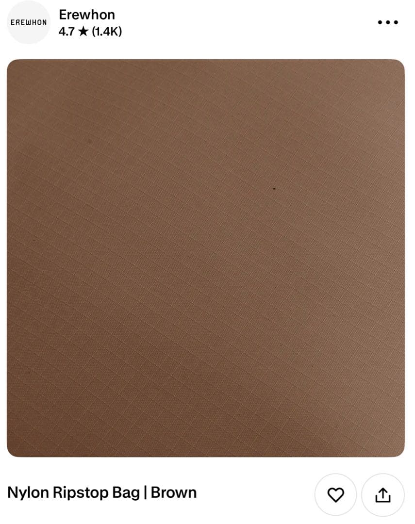 Erewhon Nylon Ripstop Bag エコバッグ ブラウン