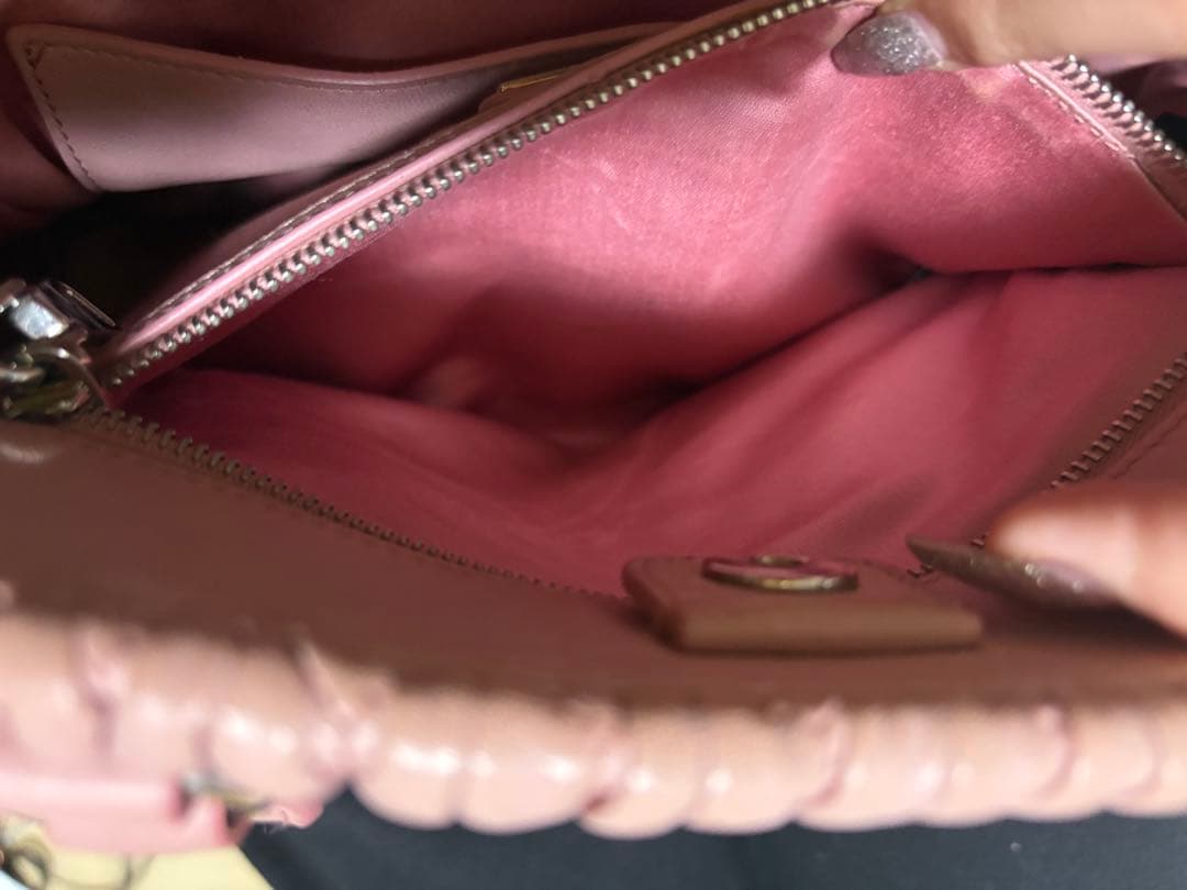 miumiu ナッパクリスタル バッグ ピンク