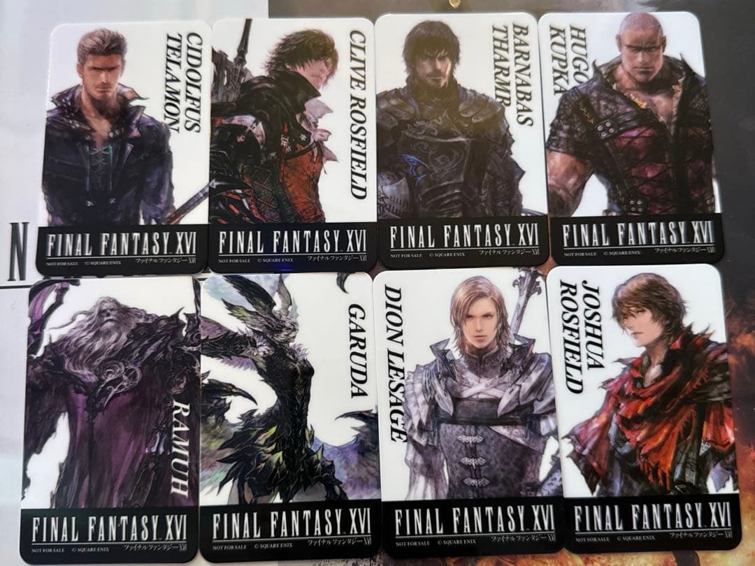 ファイナルファンタジー16 コラボカフェ　ジョシア　　クライヴ　8枚セット