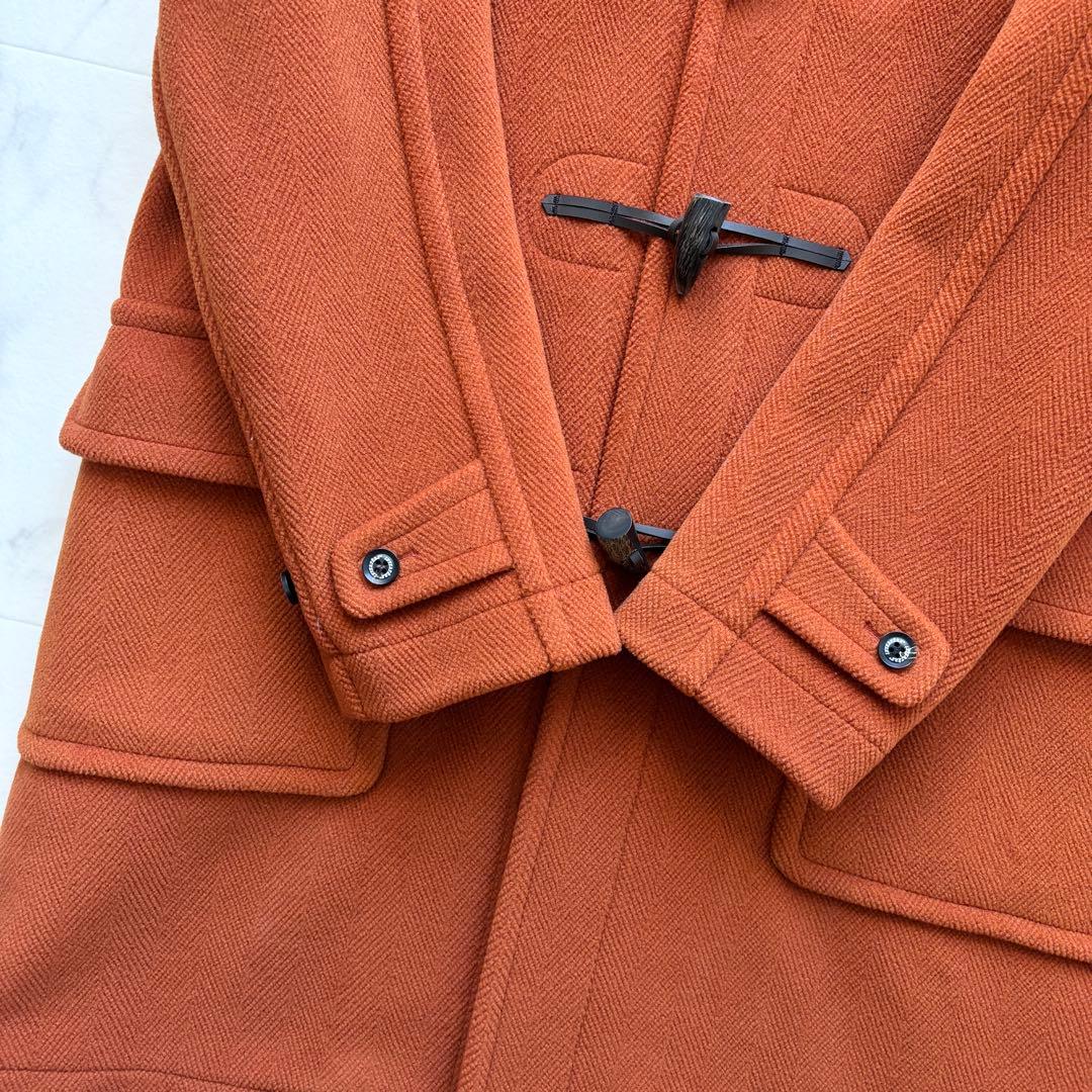 美品 インバーティア ダッフルコート 英国製 ジョシュアエリス オレンジ 42