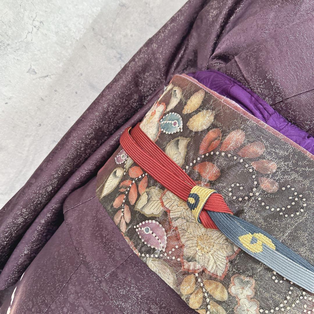 訪問着フルセット　辻ヶ花　翠山　着物　裄丈70 徳永憲峯　豪華　逸品　金通し　紫