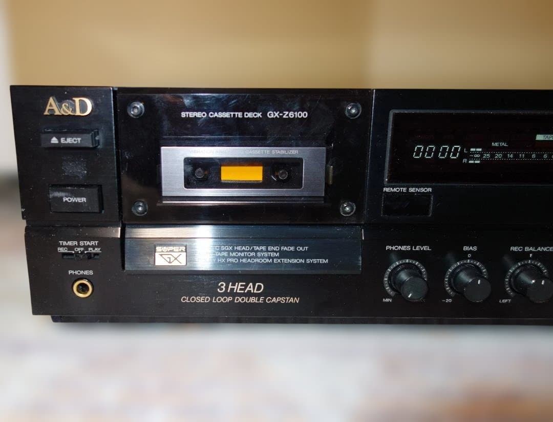 【週末特価】A&D GX-Z6100 3ヘッドカセットデッキ【ベルト交換】