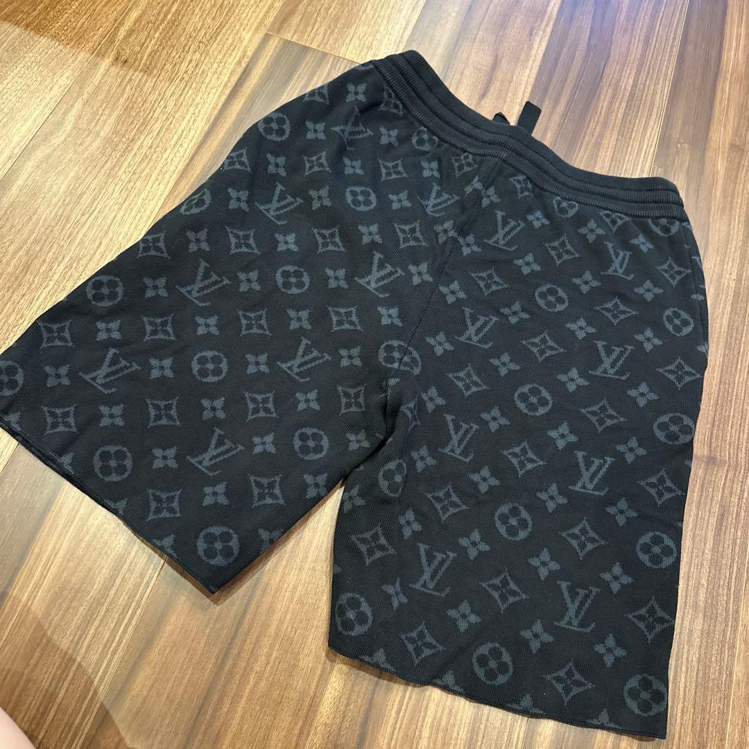 LOUIS VUITTON ロゴコットンニットハーフパンツ　Sサイズ