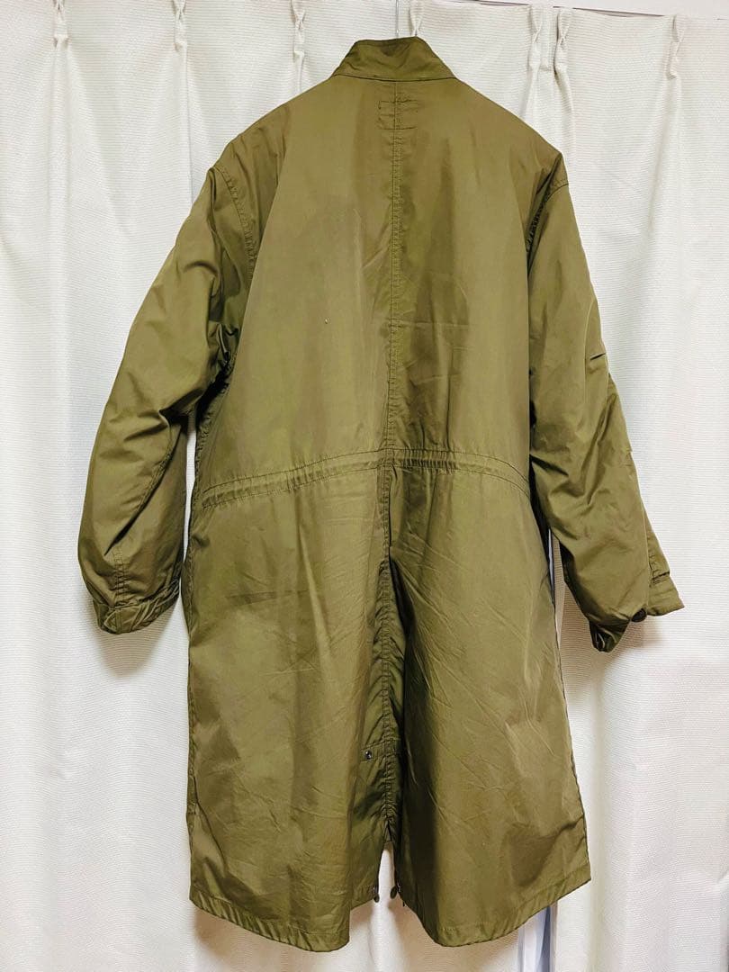 美品！ミニタリーロングコート フード&裏地付き ユニセックス　モッズコート