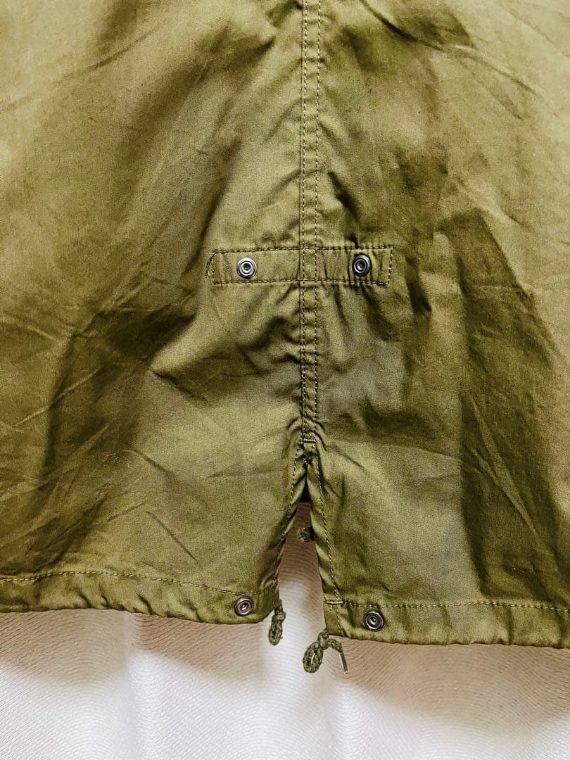 美品！ミニタリーロングコート フード&裏地付き ユニセックス　モッズコート