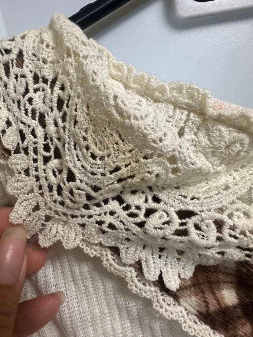 LIZLISA ブラウン チェック柄 ワンピース ジャンパースカート　長袖