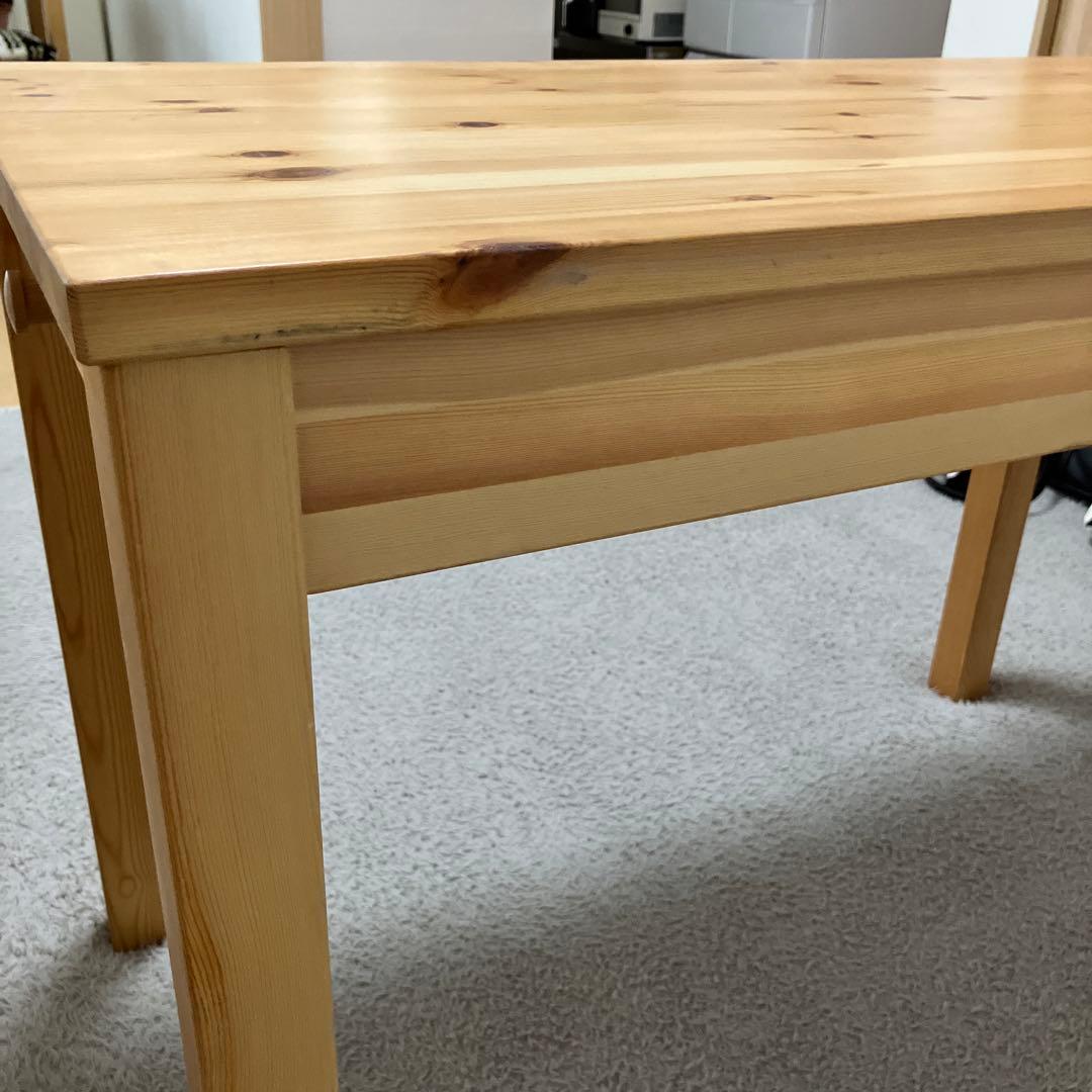 無印良品　学習机　パイン材　パソコンディスク