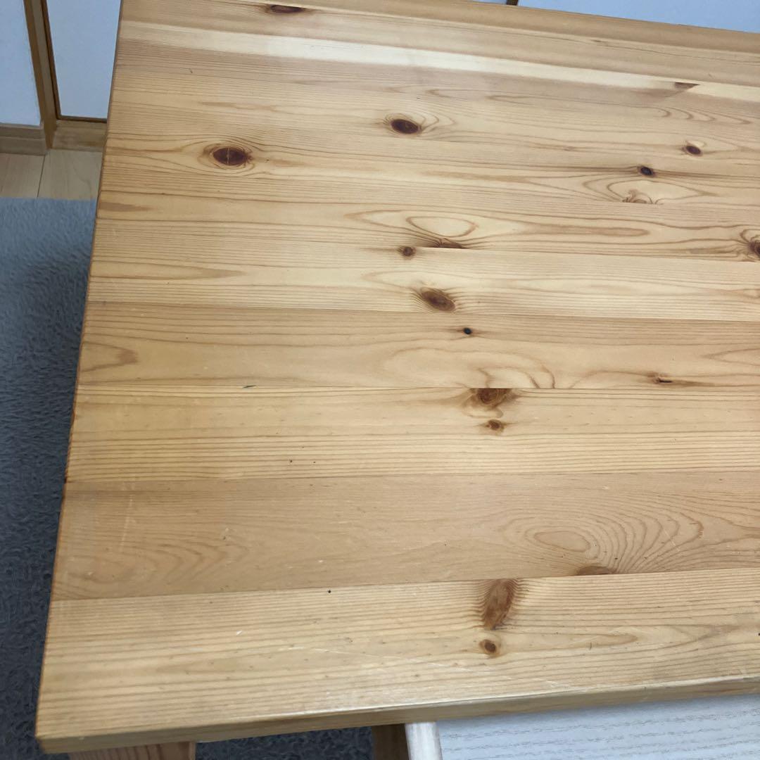 無印良品　学習机　パイン材　パソコンディスク