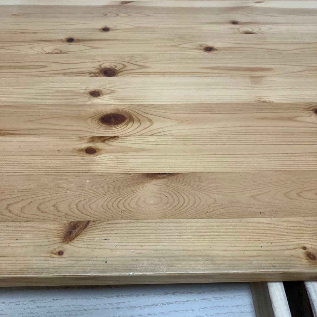 無印良品　学習机　パイン材　パソコンディスク