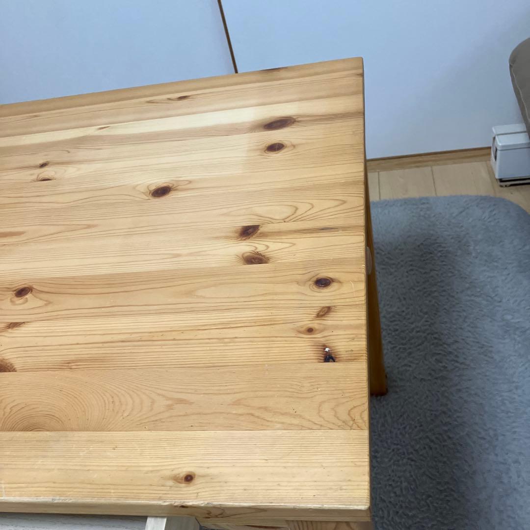 無印良品　学習机　パイン材　パソコンディスク