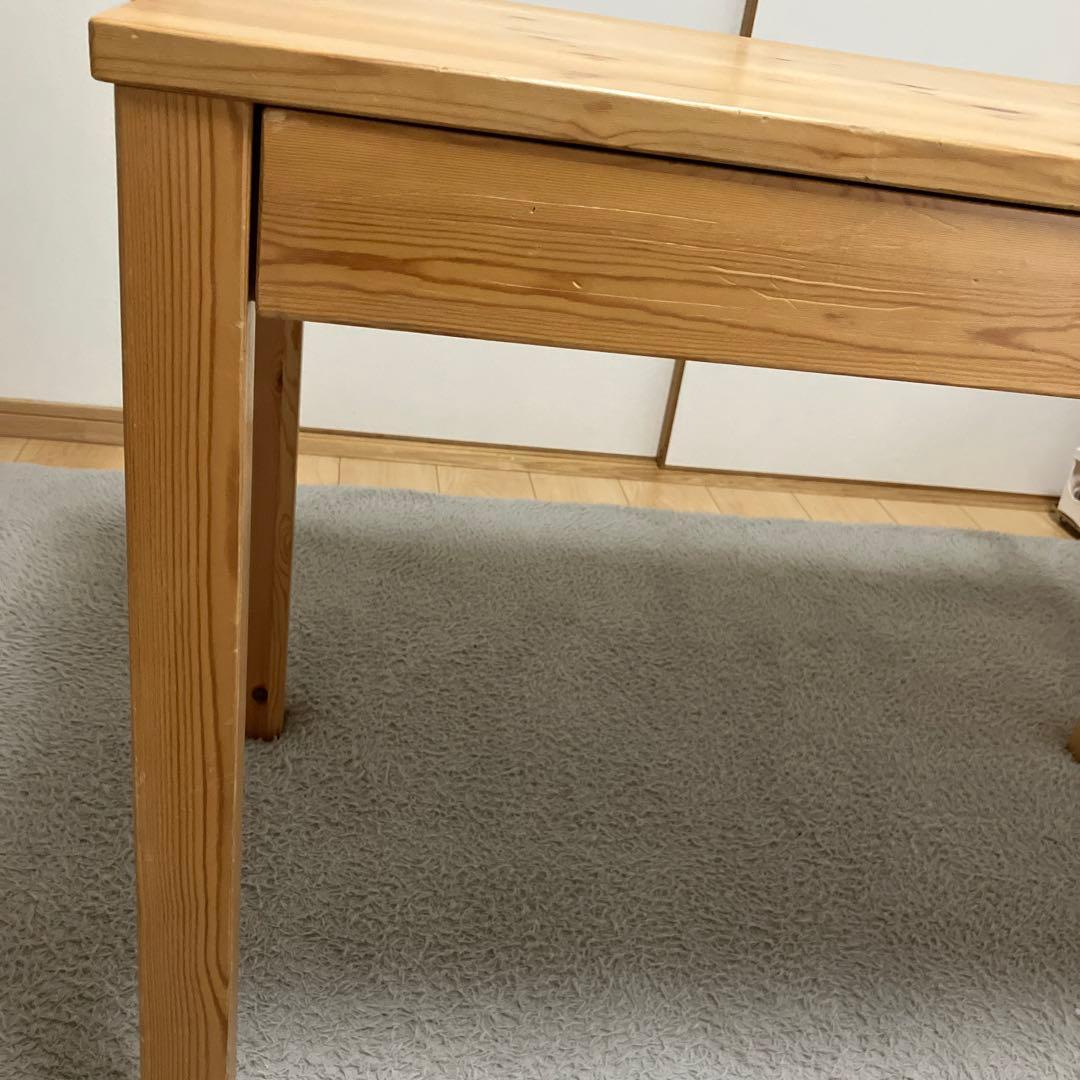 無印良品　学習机　パイン材　パソコンディスク