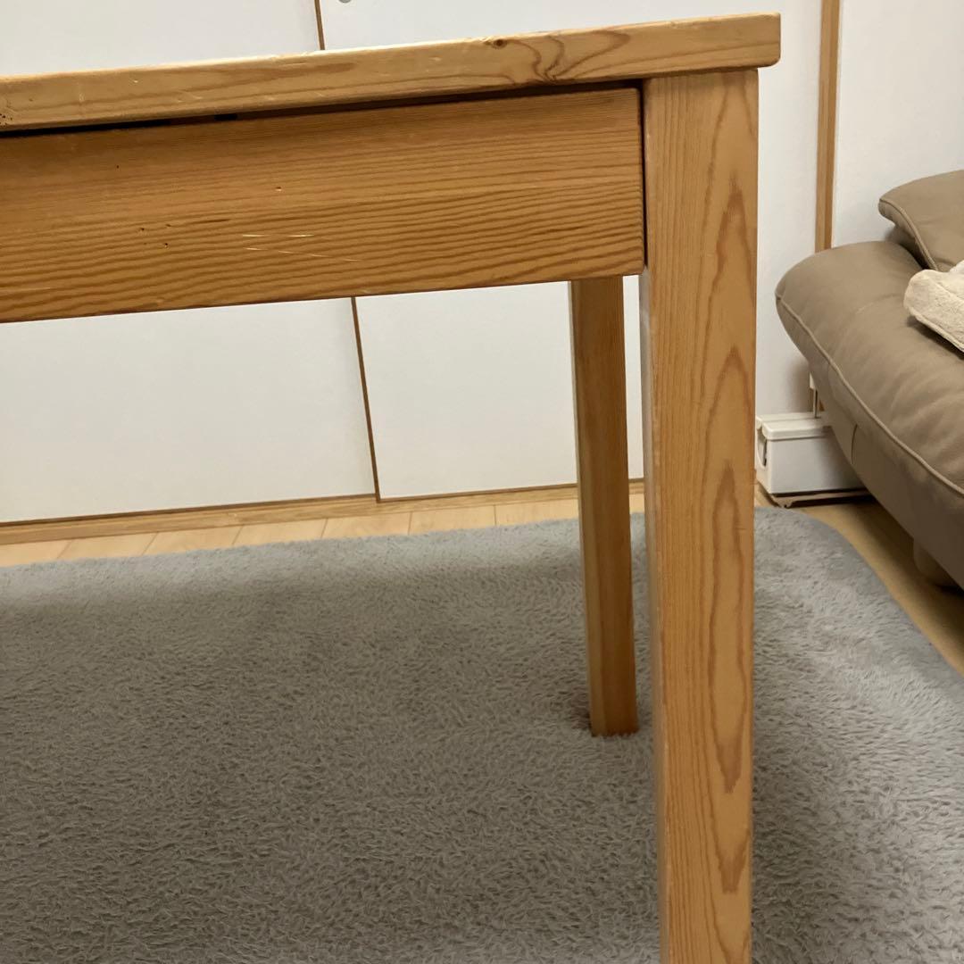 無印良品　学習机　パイン材　パソコンディスク