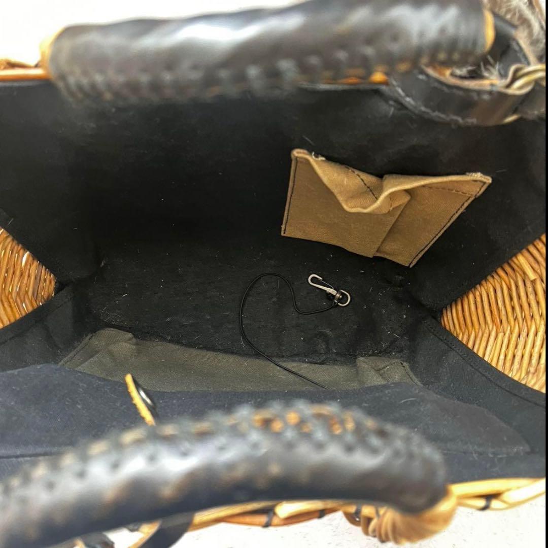 【11月30日までセール】 ebagos エバゴス　カゴバッグ　ラビットファー