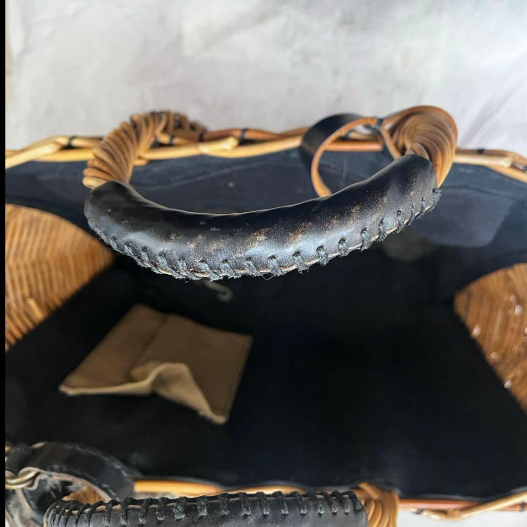 【11月30日までセール】 ebagos エバゴス　カゴバッグ　ラビットファー