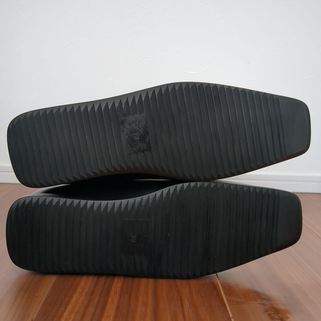 【試着のみ新品】24.5cm studio doe ロングブーツ ブラック黒39