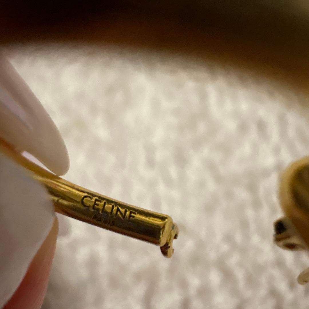 CELINE ゴールド フープピアス 専用ケース付き