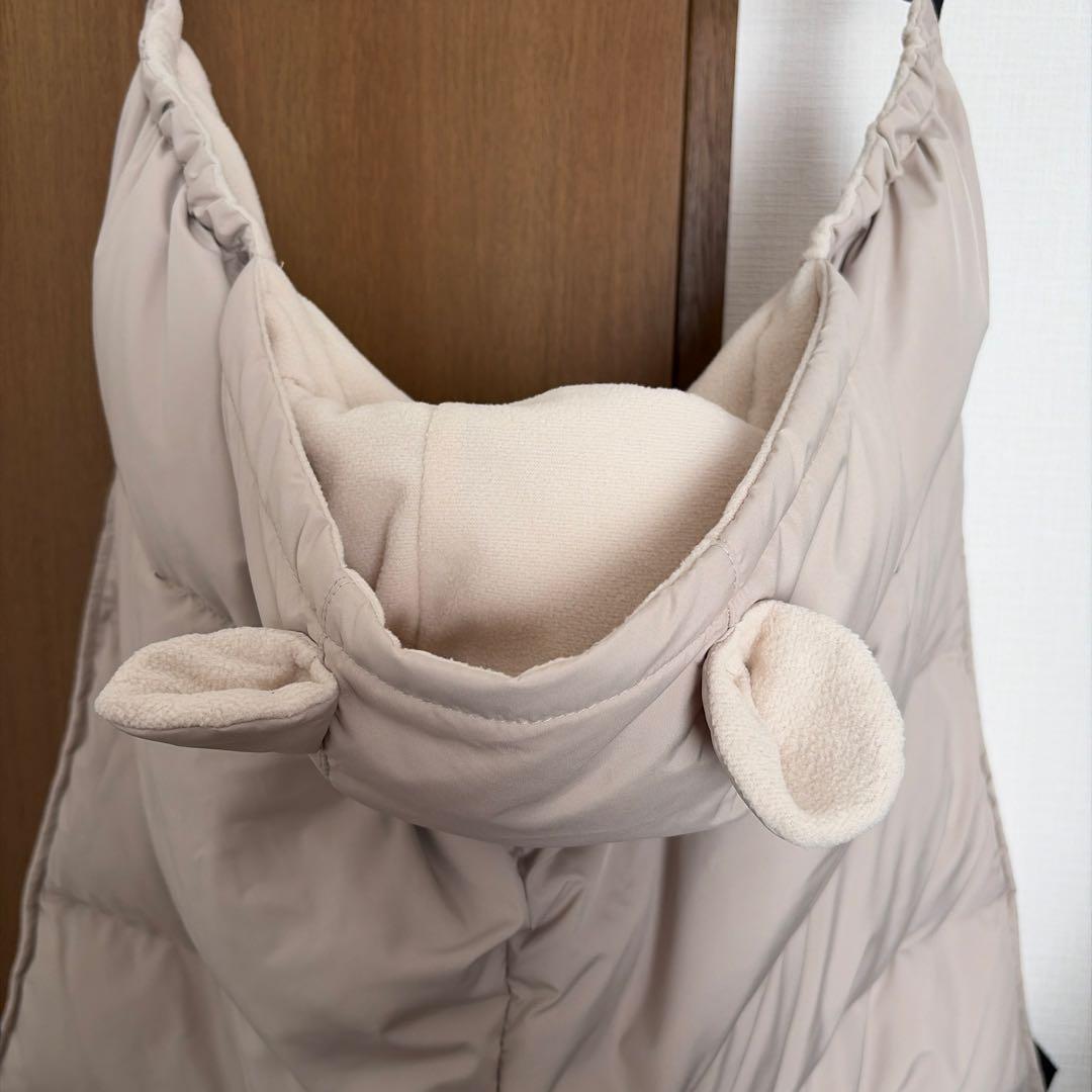 【ちず】ママコート　ケープ付き　オフベージュ　M 新品タグ付き