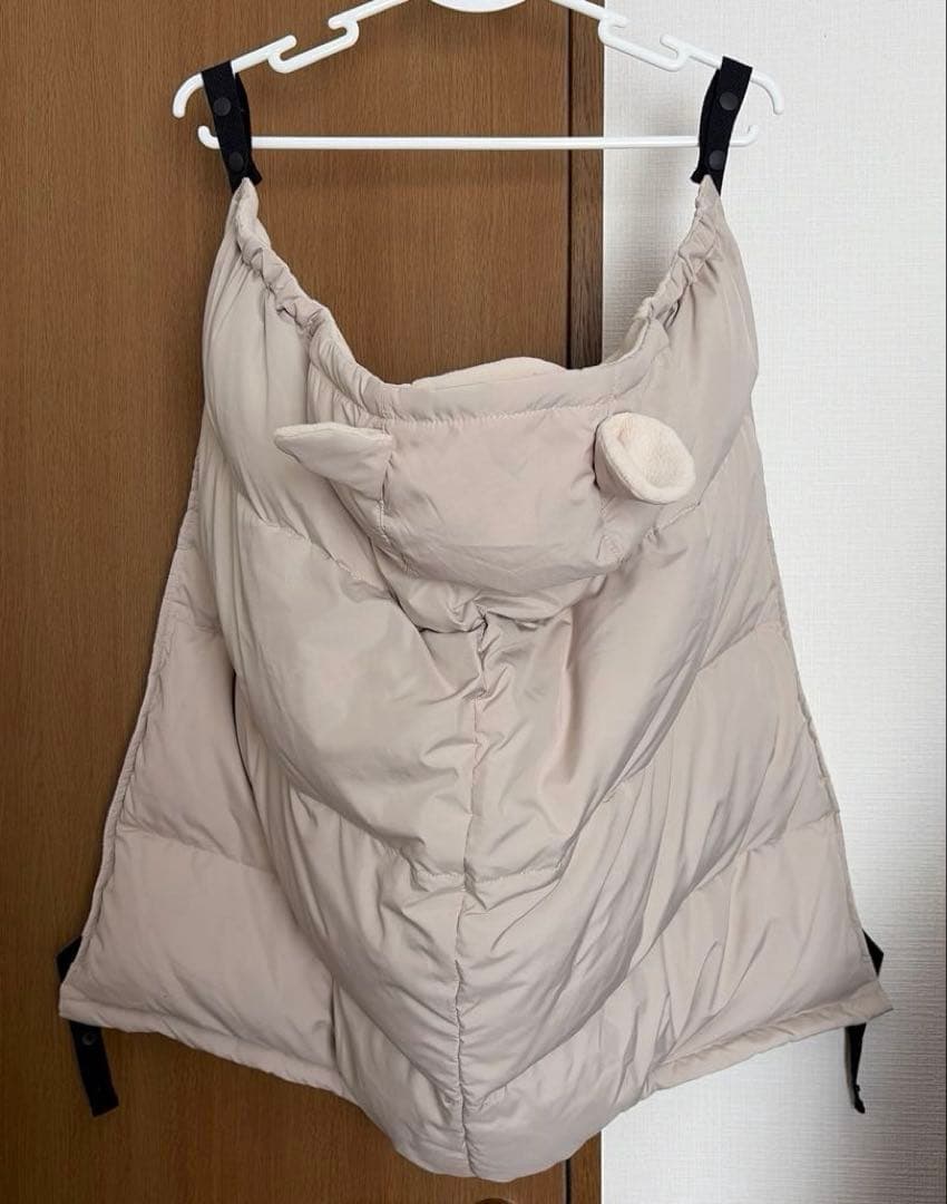 【ちず】ママコート　ケープ付き　オフベージュ　M 新品タグ付き