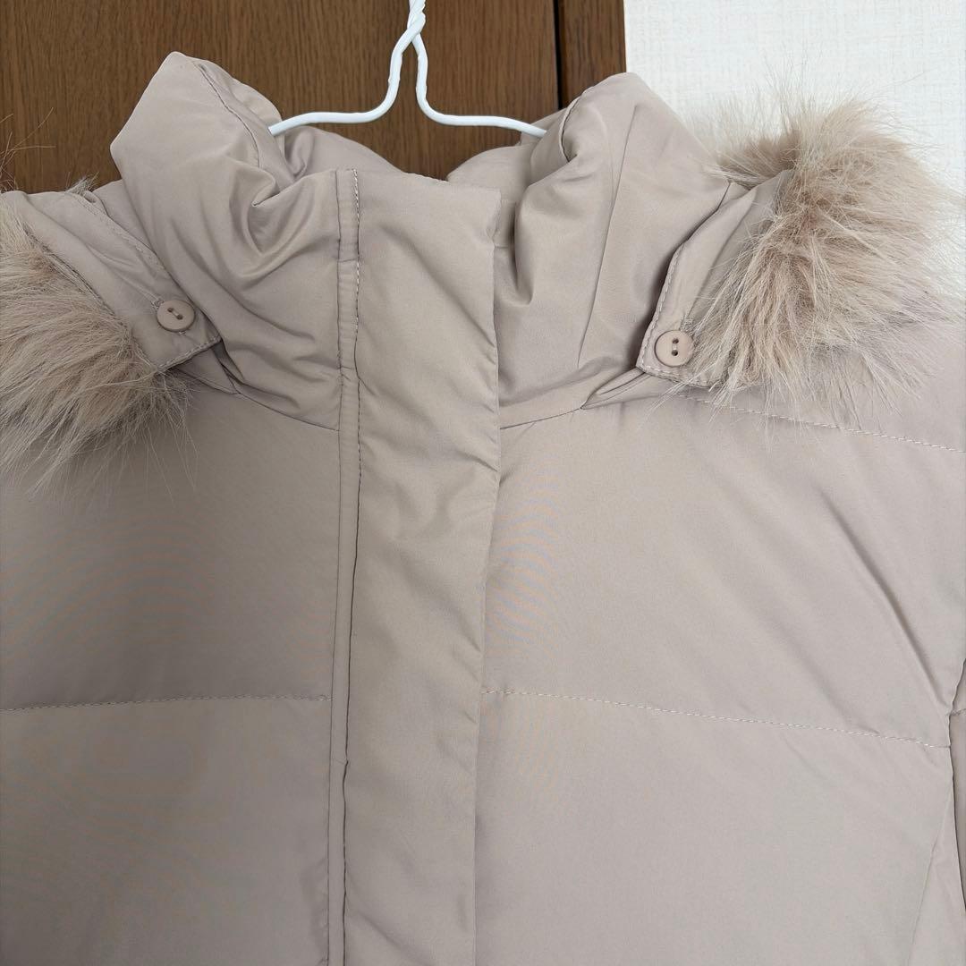 【ちず】ママコート　ケープ付き　オフベージュ　M 新品タグ付き