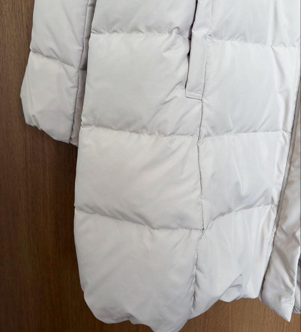 【ちず】ママコート　ケープ付き　オフベージュ　M 新品タグ付き