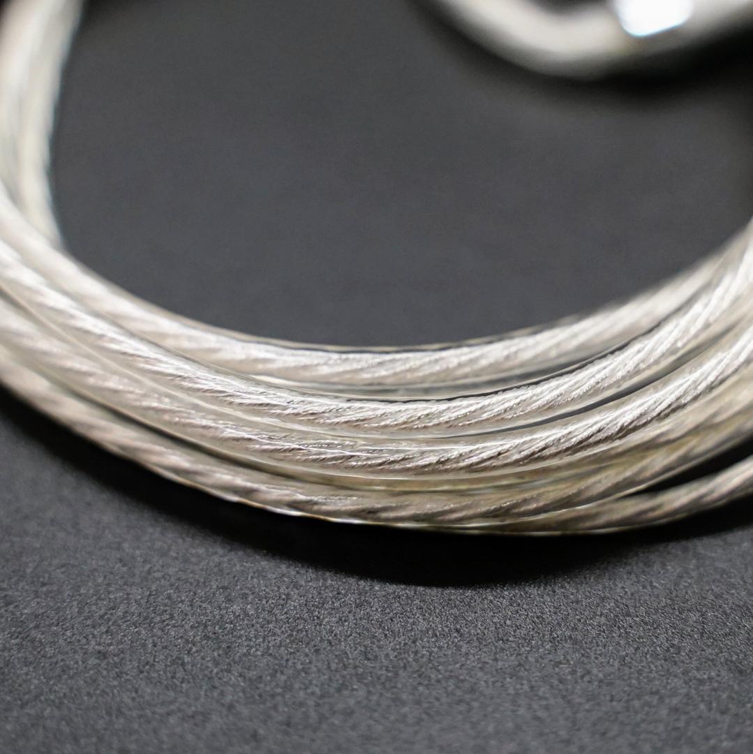 特別価格専用出品 7N超冷凍製単結晶銅銀メッキリケーブル IE900/4.4mm