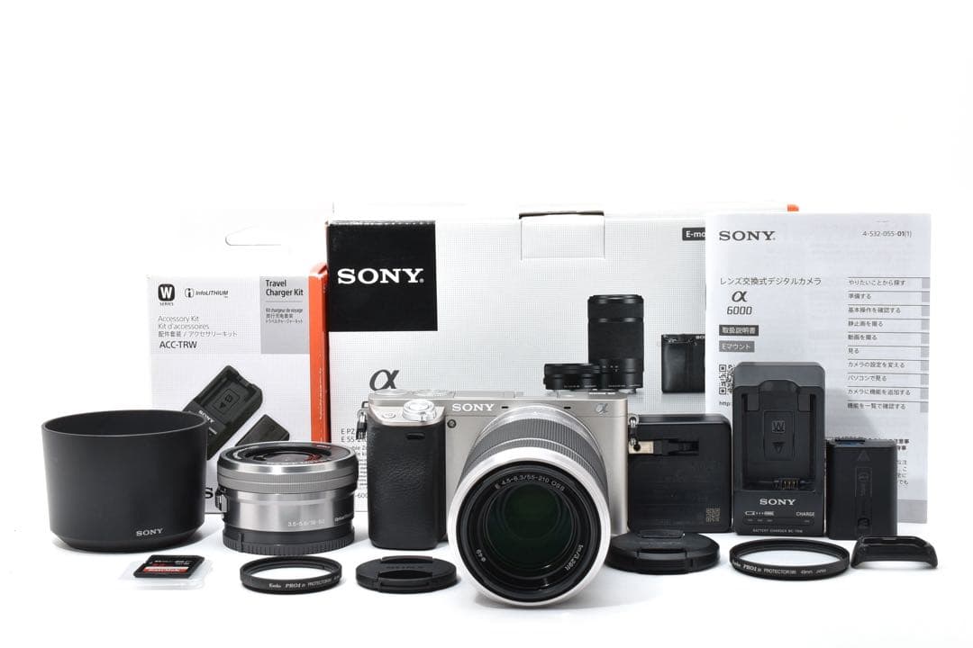 【極美品】ソニー SONY a6000 ダブルズームキット ミラーレス一眼カメラ