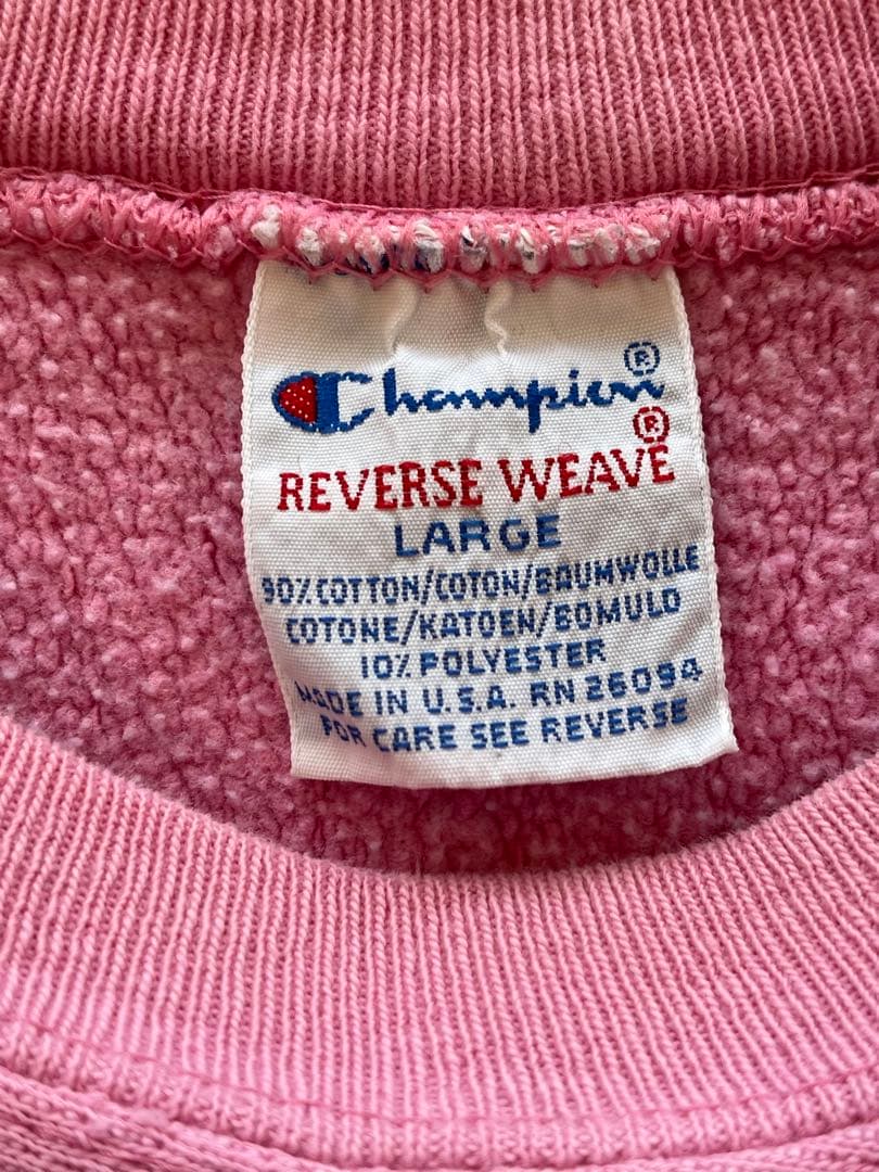 リバースウィーブ USA製　L ピンク　チャンピオン
