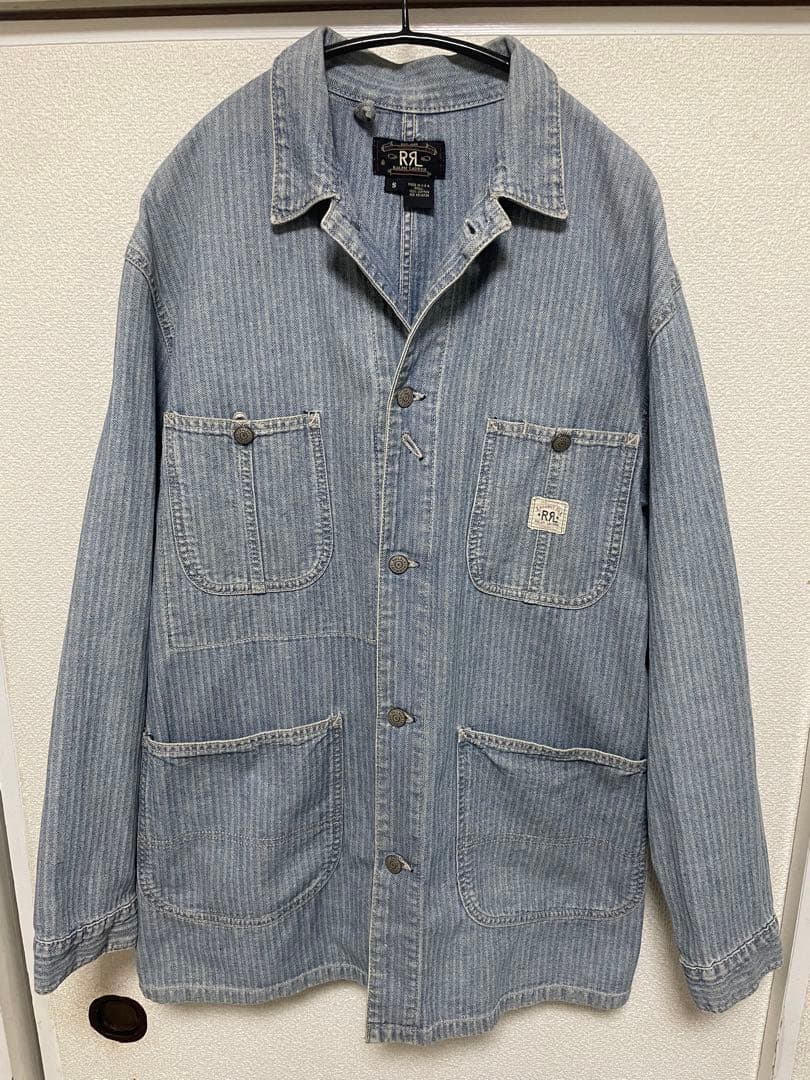 RRL デニムカバーオール ヘリンボーン 90s 三ツ星 USA製 サイズＳ
