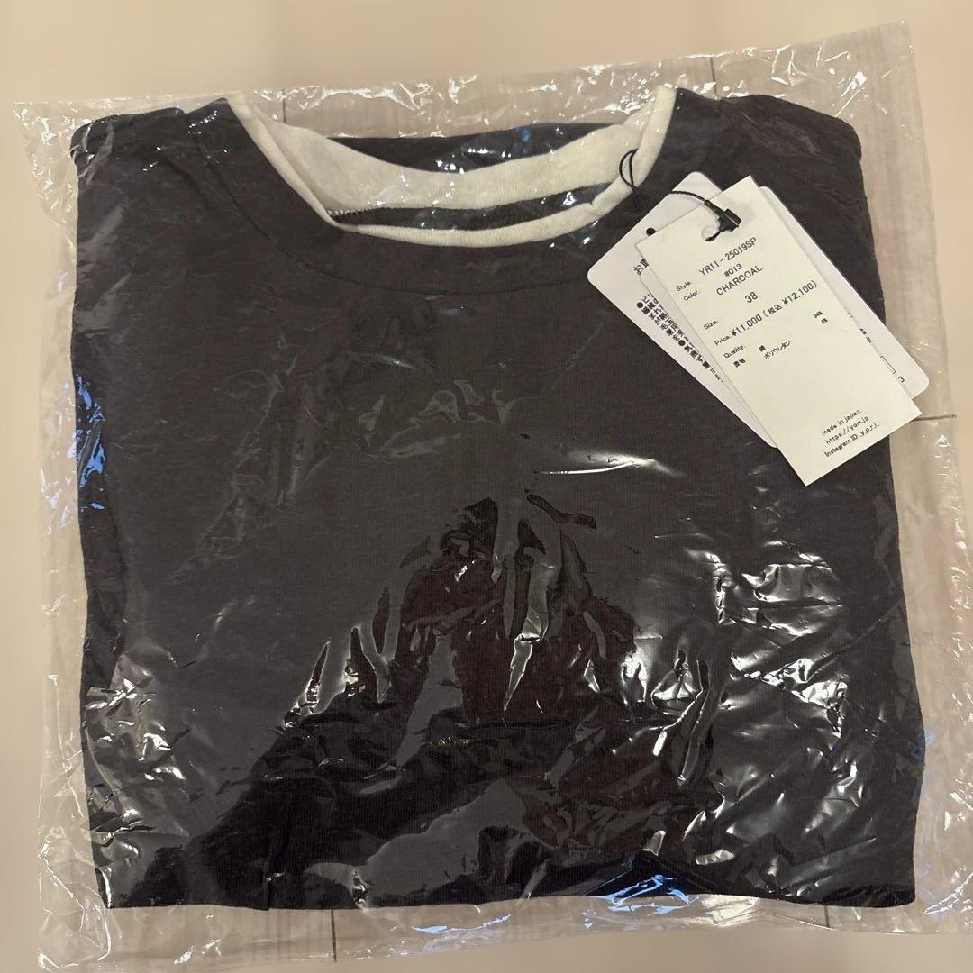 yori しっとりレイヤードロンTee チャコールグレー　38