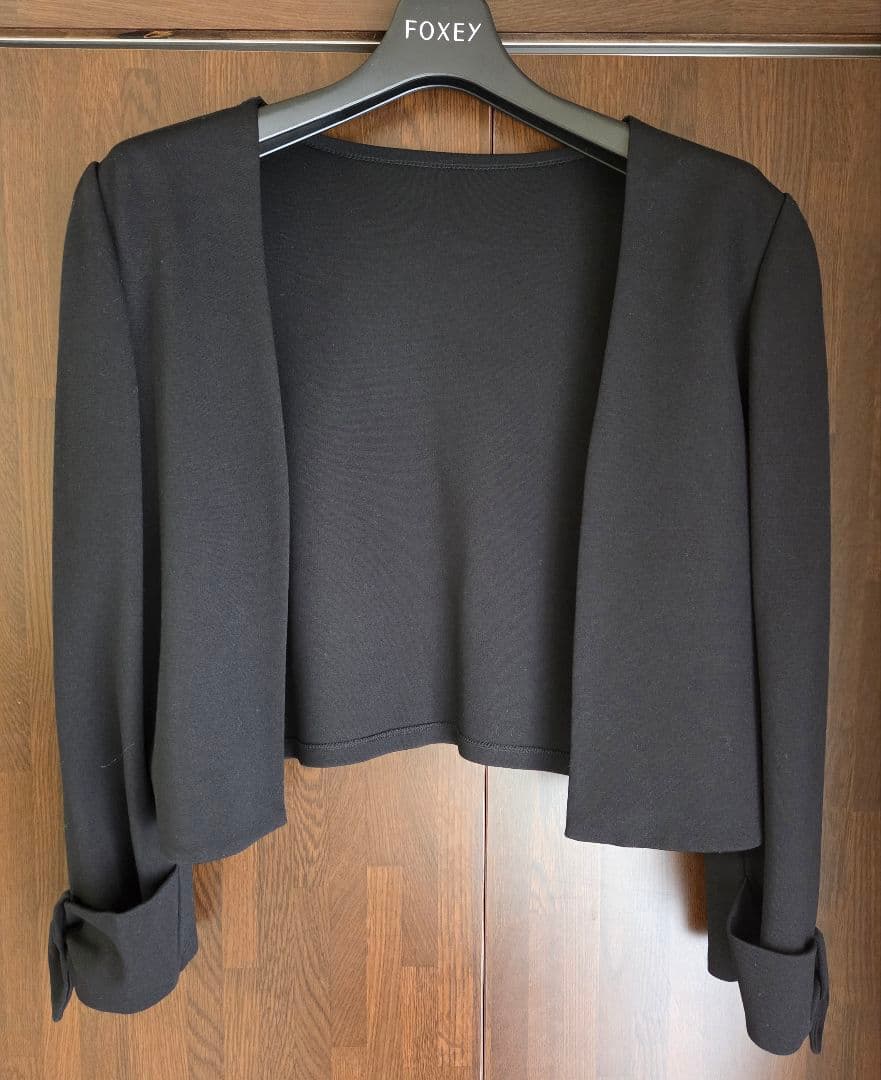 FOXEY フォクシー ボレロ カーディガン 38 袖口リボンデザイン 美品