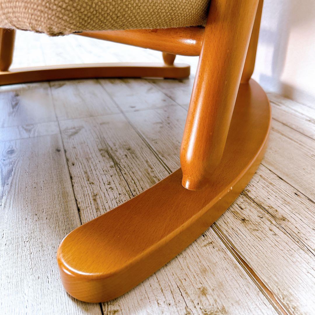 美品　無限工房　かに座椅子　ローチェア