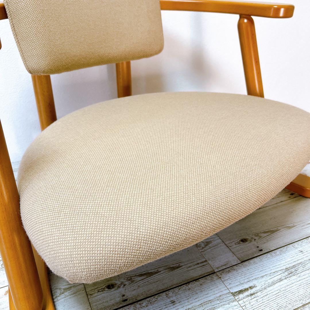 美品　無限工房　かに座椅子　ローチェア
