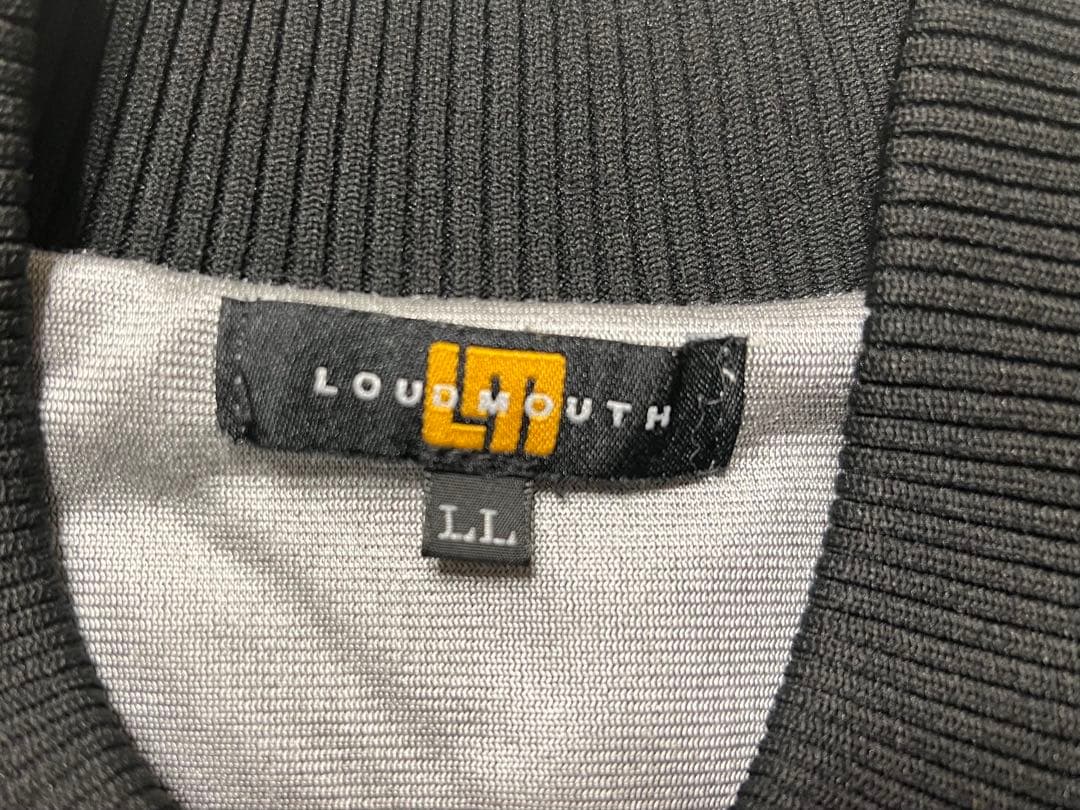 LOUDMOUTH 千鳥柄ニットジャケットスカートセットアップ/ブラック/LL