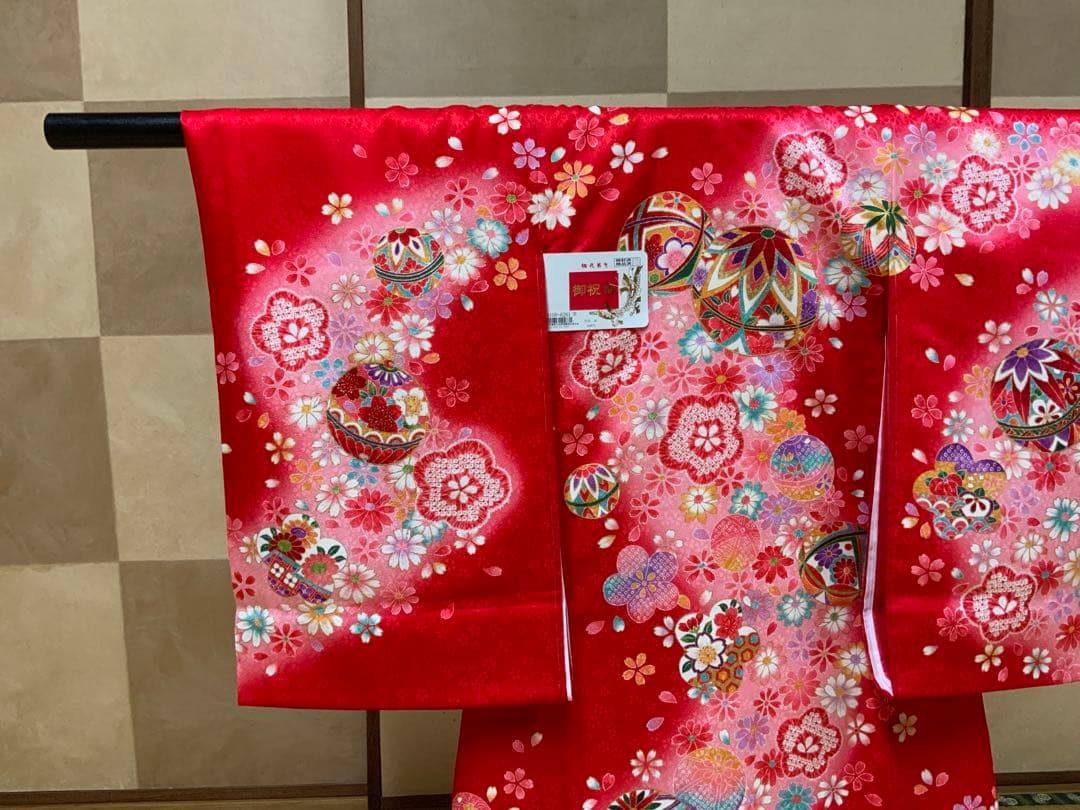 お宮参り 女の子 着物 女児祝着 正絹 のしめ 初着 産着 新品ラスト1点