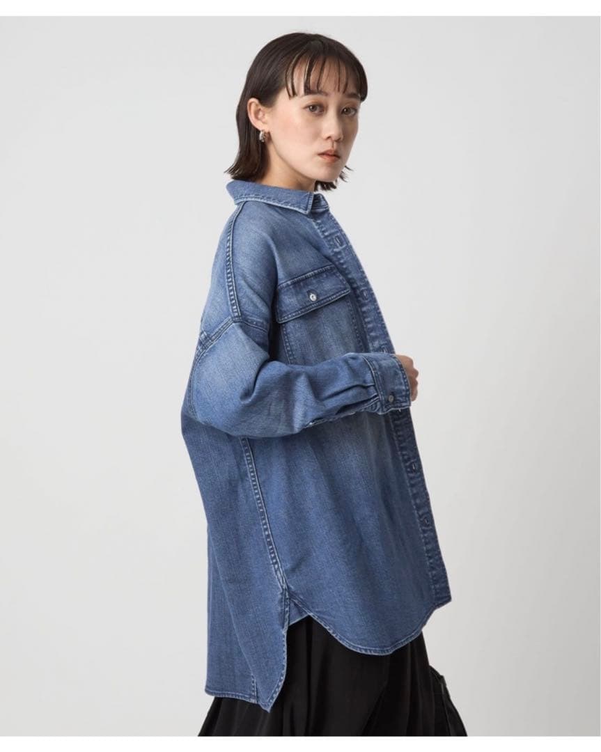 Healthy コバルト デニムシャツ FREE