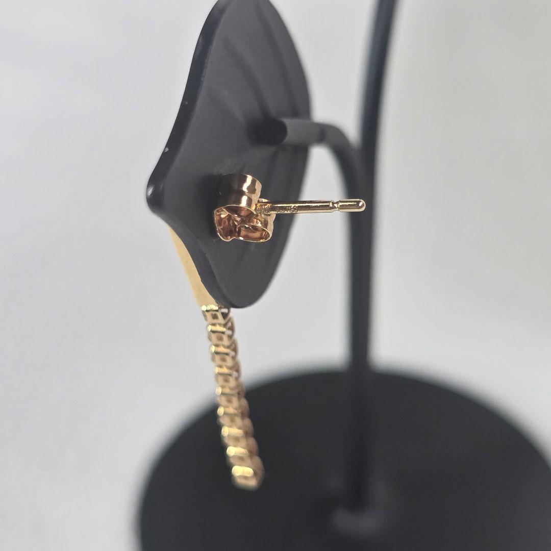 AHKAH　シャンデリアラインショート ピアス 18KイエローG ダイヤモンド