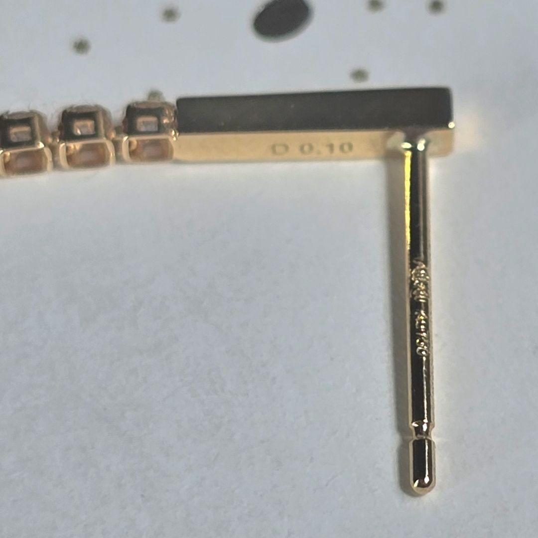 AHKAH　シャンデリアラインショート ピアス 18KイエローG ダイヤモンド
