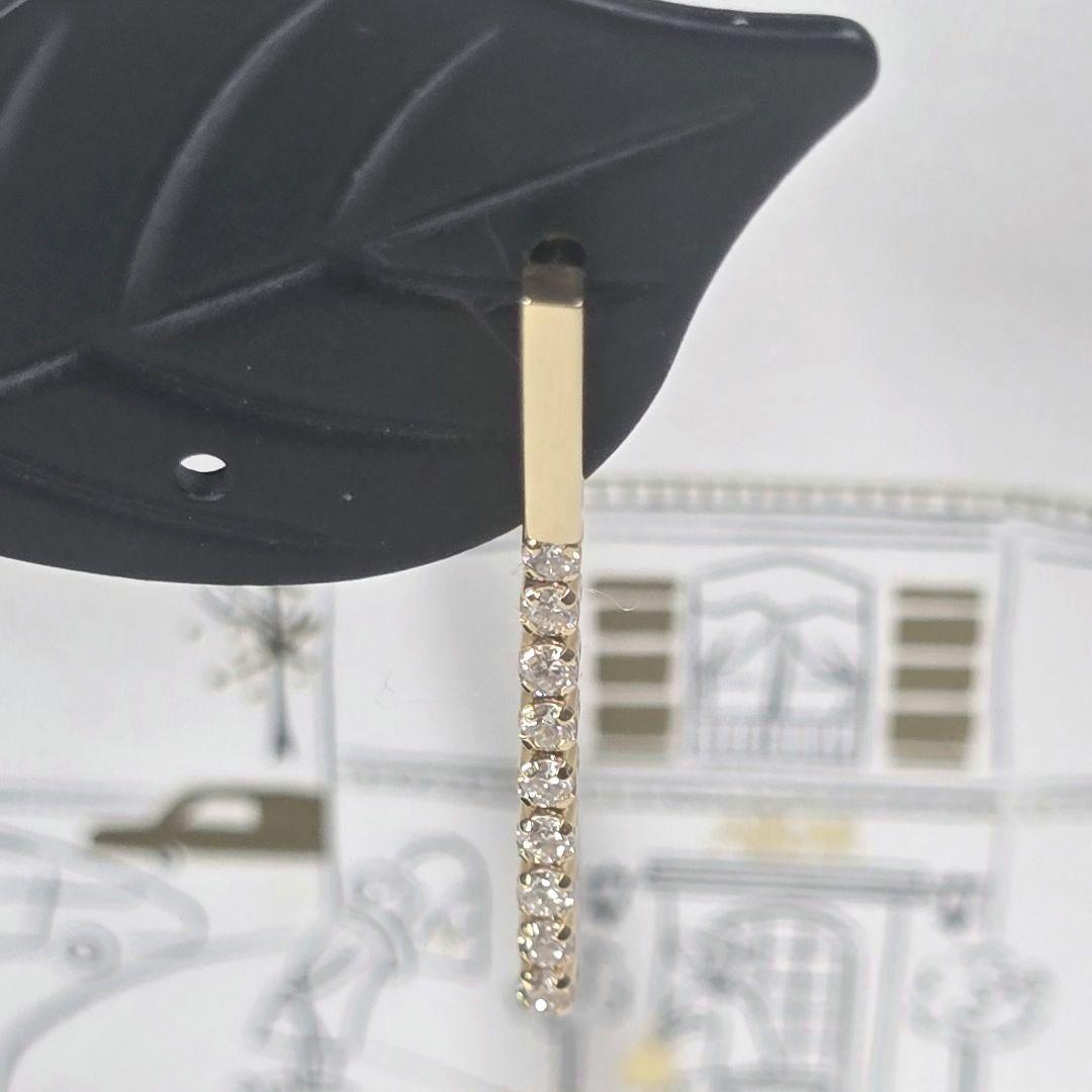 AHKAH　シャンデリアラインショート ピアス 18KイエローG ダイヤモンド