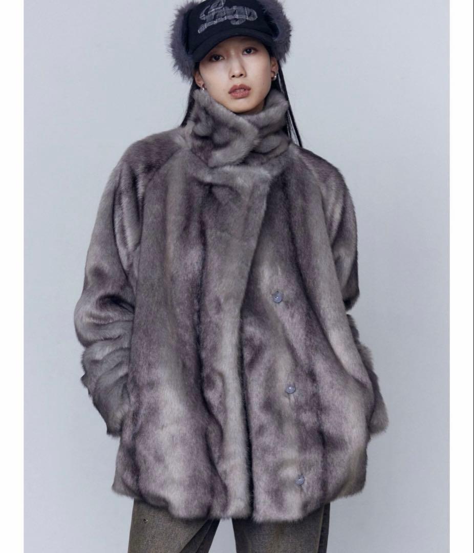【美品】ミディフェイクファーコート2025AW