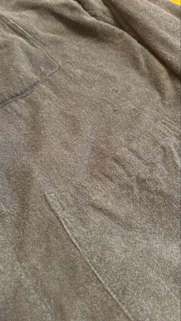 オーラリー　ダークブラウン ノーカラージャケット　今治タオル